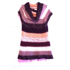 Knitted Turtleneck Stripped Sweater